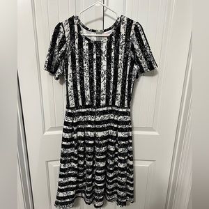 LuLaRoe ladies black and white dress